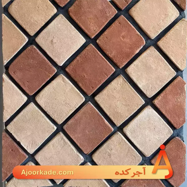 آجر قزاقی 10×10 ترکیبی چندرنگ کد G104