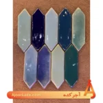 خشت دست‌ساز لعابی طرح مدادی