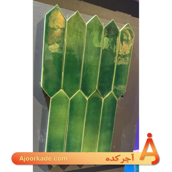 خشت دست‌ساز لعابی طرح مدادی اسید‌شور