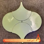 خشت دست‌ساز لعابی طرح پولک ماهی