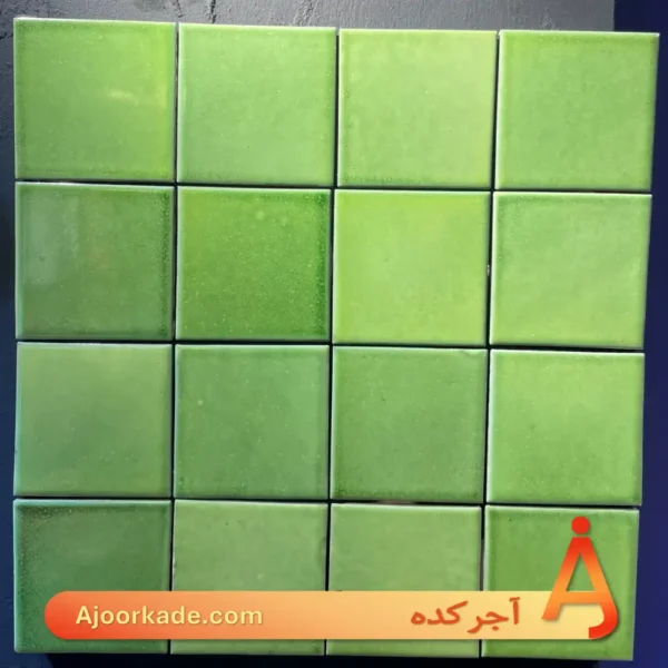 کاشی دست‌ساز مترویی سبز روشن