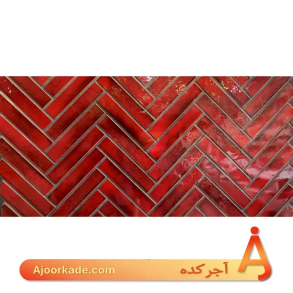 کاشی دست‌ساز مترویی قرمز اسید‌شور