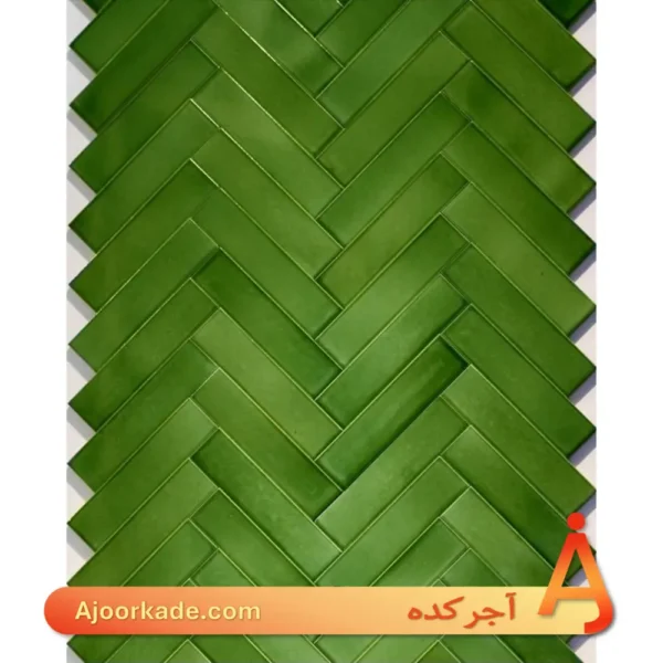 کاشی دست‌ساز مترویی سبز اسید‌شور