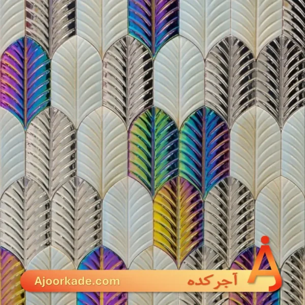 خشت دست ساز لعابی طرح فیکوس