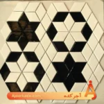 خشت دست ساز لعابی طرح لوزی