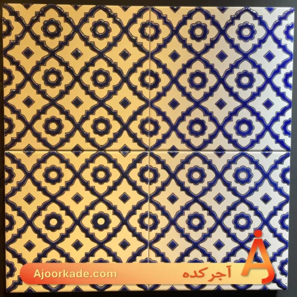 کاشی دست‌ساز طرح مینا‌کاری 20در20