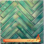 کاشی دست‌ساز مترویی سبز اسید‌شور