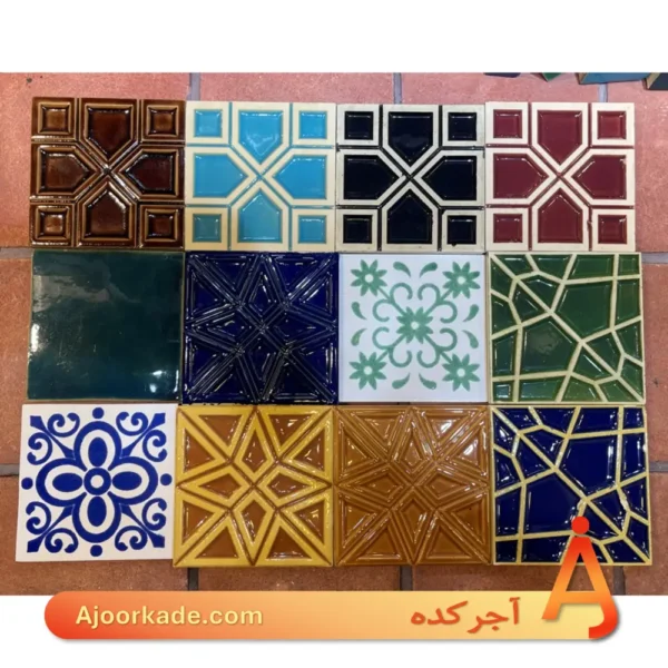 خشت دست‌ساز لعابی طرح‌دار